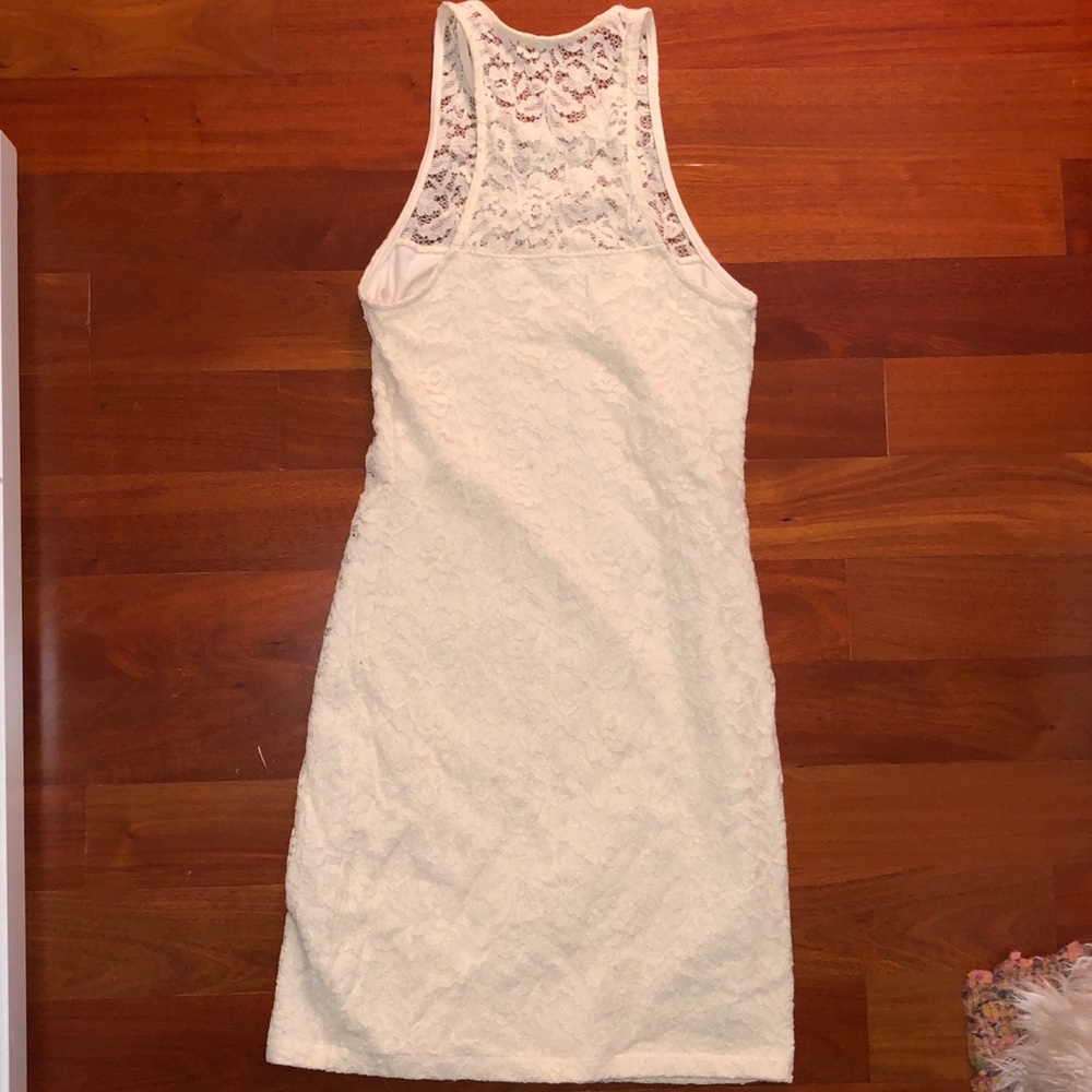 Hollister white lace bodycon dress